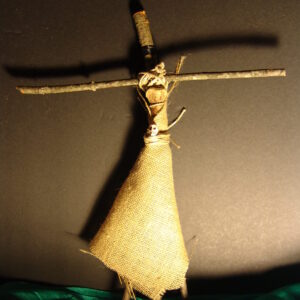 Active Authentic Salem Witch Stick Doll Made with Real Bone