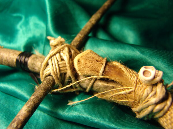 Active Authentic Salem Witch Stick Doll Made with Real Bone - Image 2