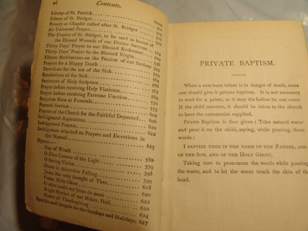 Powerful Antique 1874 Blessed Priest Used Prayer Manual - Image 10