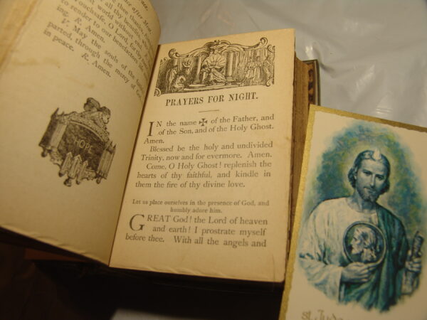 Powerful Antique 1874 Blessed Priest Used Prayer Manual - Image 11